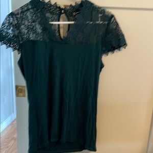 Elegant Green Lace Women's Top